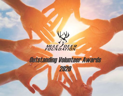 Hands coming together for the Mule Deer Foundation's Outstanding Volunteer Awards 2020