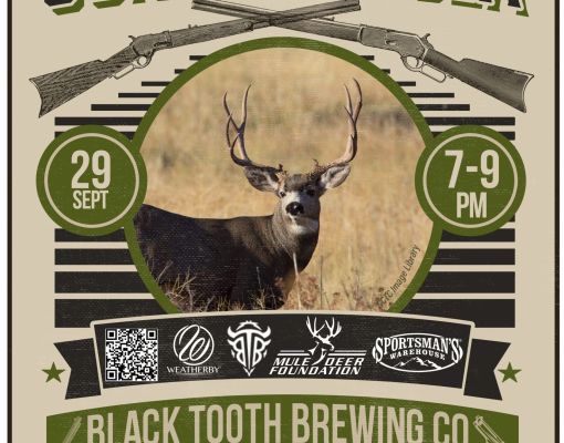 Mule Deer Foundation Gun-A-Palooza event poster featuring a mule deer