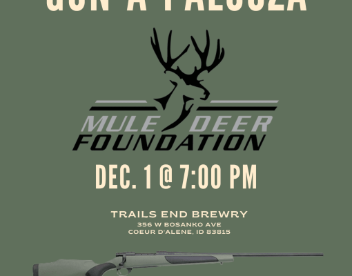 Event poster for Gun-A-Palooza by the Mule Deer Foundation