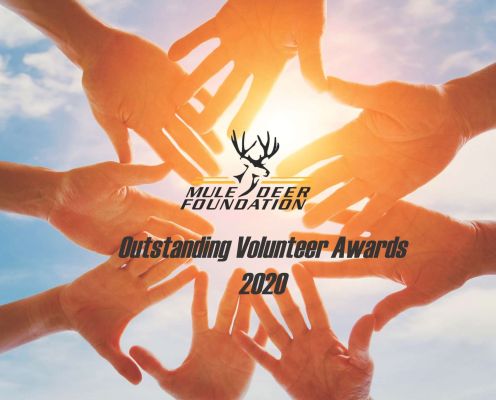 Hands coming together for the Mule Deer Foundation's Outstanding Volunteer Awards 2020