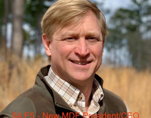 Portrait of new MDF President Joel Pedersen in natural setting.