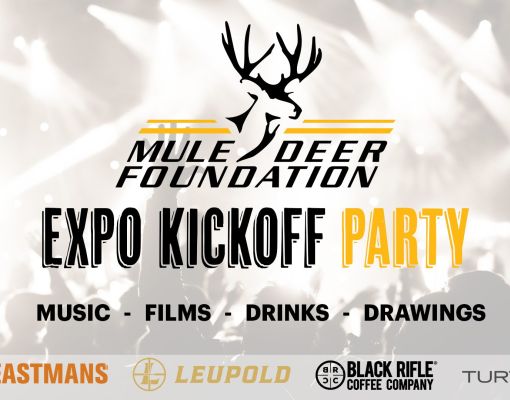 Mule Deer Foundation Expo Kickoff Party promotional image.