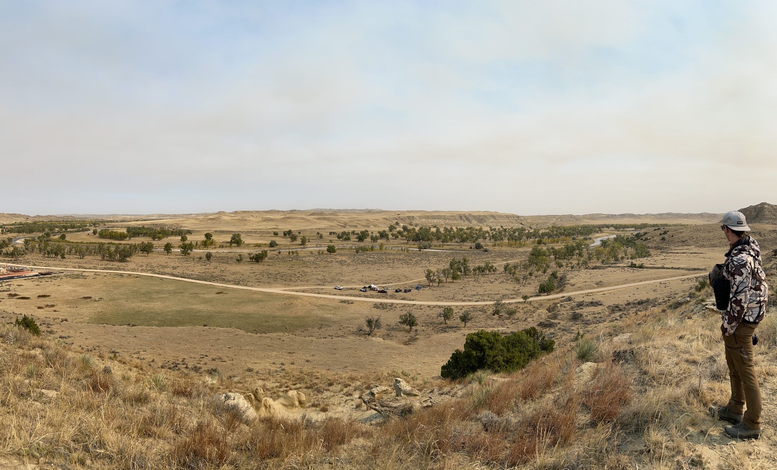Man observing the landscape in the northern plains.