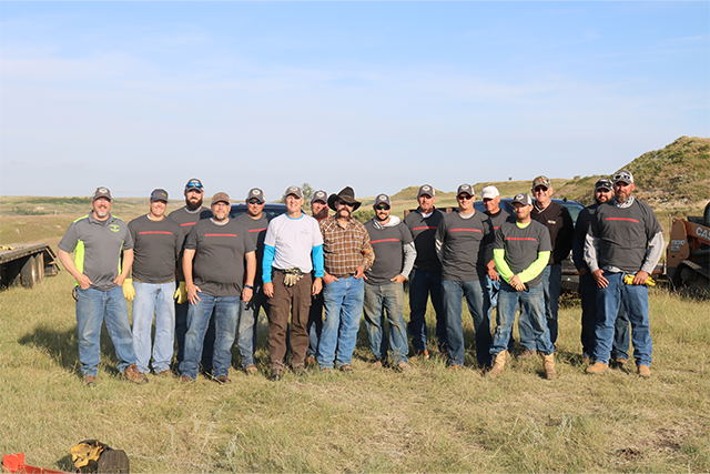 Group of volunteers at a habitat restoration event