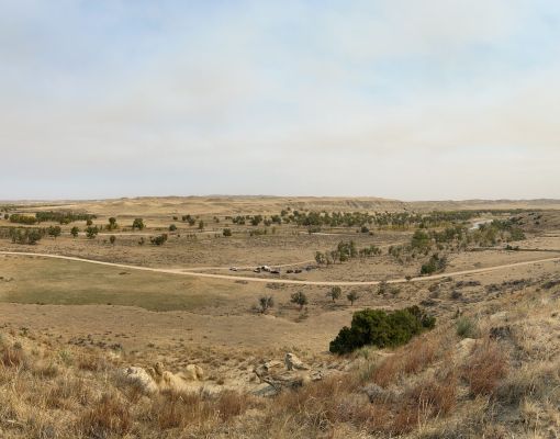 Man observing the landscape in the northern plains.
