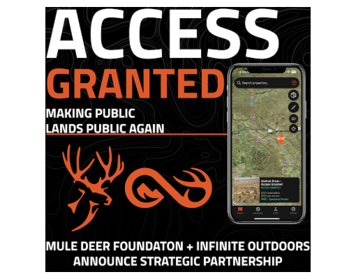 The Mule Deer Foundation is proud to announce an official partnership with the technology-driven outdoor access platform, Infinite Outdoors.