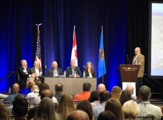 Panel discussion at the Mule Deer Foundation event in Oklahoma City.
