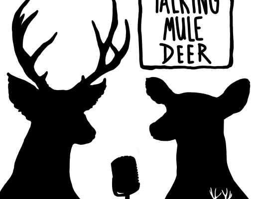 Artwork for the Talking Mule Deer podcast featuring silhouettes of deer