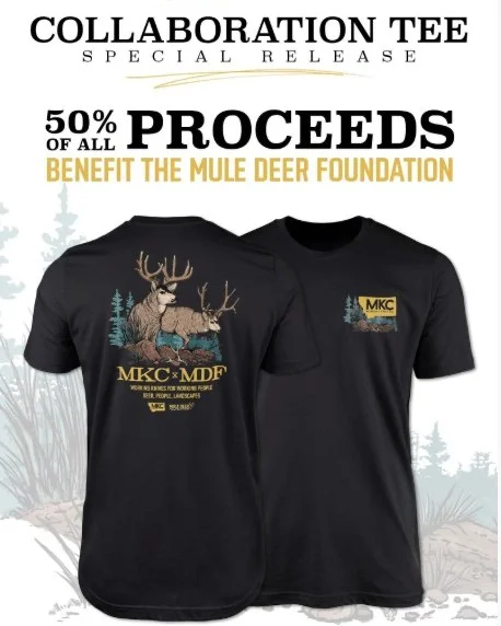 Something sharp is coming… 🔪

We’ve teamed up with @montanaknifecompany  for an exciting membership drive launching later this week —stay tuned!!

In the meantime, we just dropped a limited-edition MDF x MKC collab fundraiser tee — with 50% of proceeds going directly to the Mule Deer Foundation. Grab yourself a tee and support the mission at the link in our bio! And stay tuned for more exciting news coming soon.