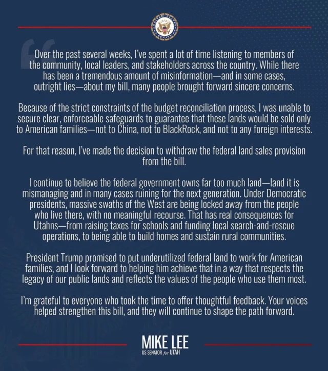 The Mule Deer Foundation and The Blacktail Deer Foundation applaud the removal of the public land sale provision from the reconciliation bill. The people spoke out against Senator Lee’s proposal, and their voices prevailed. Thank you to all who advocated to protect our public lands and to Senator Lee for withdrawing the language.