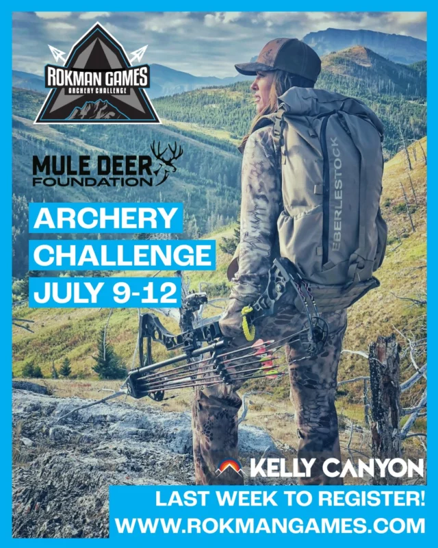 The countdown is on for @RokmanGames in Ririe, Idaho, and we’re proud to be the official Conservation Partner of this epic archery event! Set at the stunning @kellycanyon Ski Resort, this experience has it all: Archery courses for all levels, scenic ski lift rides, a thrilling night shoot, live music, great food, and a Friday night after party with Jana Waller and friends. Plus, a shot at the Million Dollar Archery Challenge. Bring your friends and family and join us for a weekend of adventure in the Idaho mountains. Register now at rokmangames.com! We’ll see you on the mountain!